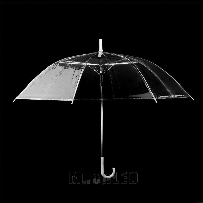 Large 31" Clear See Through Dome Umbrella Ladies Transparent