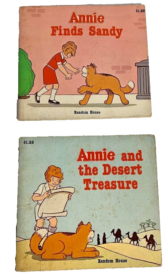 2 Children's Books 1982 Annie & the Desert Treasure / Annie Finds Sandy