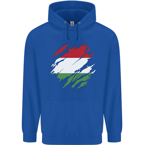 Torn Hungary Flag Hungarian Day Football Childrens Kids Hoodie - Picture 50 of 76