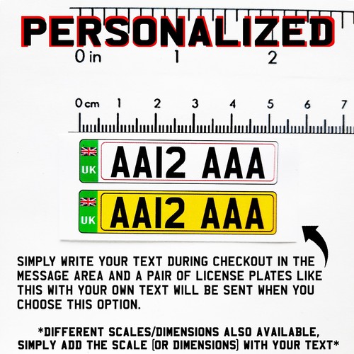RC 1/10 UK BRITISH Number Plates Scale Sticker GB BRITAIN License Plate Licence - Picture 21 of 191