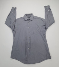 Arrow Shirt Adult 16.5 Gray Button Up Comfort Dress Outdoors Stylish Fitted Mens