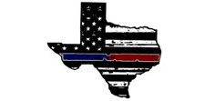 State of Texas Map USA Flag Thin Blue Red Line White Decal Bumper Sticker