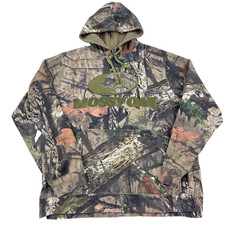 Mossy Oak Camo Hoodie Men Medium Sweatshirt Sweater VTG Y2K Hunting Break Up