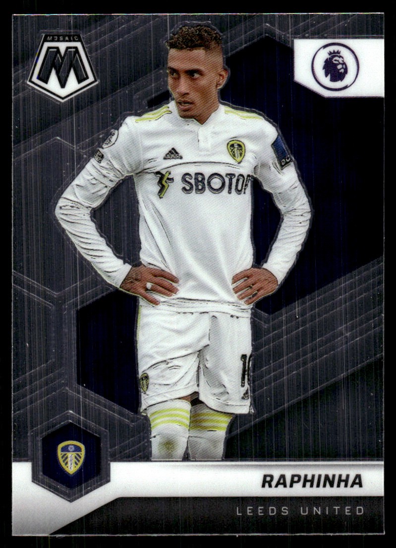 Raphinha 2021-22 Panini Mosaic Premier League #199 Leeds United AutographDen
