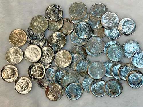 100 Roosevelt Silver Dimes  BU Uncirculated 1946-1964 PDS Mints