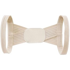 FRCOLOR Posture Corrector Adjustable Back Brace for Women Men M, Light Yellow
