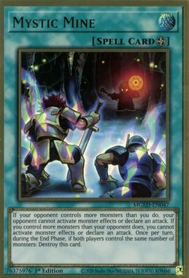 x3 Mystic Mine - MGED-EN047 - Premium Gold Rare - 1st Edition Yu-Gi-Oh! M/NM