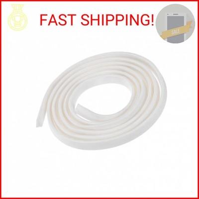 uxcell Edge Trim U Seal Extrusion, Silicone White U Channel Edge Protector Sheet