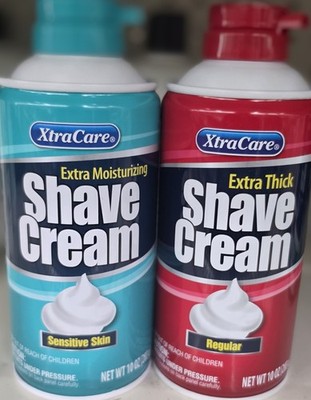 XtraCare Shave Cream 10 oz Extra Moisturizing Extra Thick for Sensitive Face 2PK