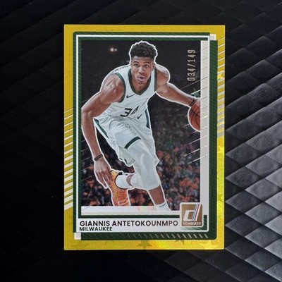 Jersey Match 2025 Donruss Bucks Giannis Antetokounmpo #106 Yellow Stars 34/149