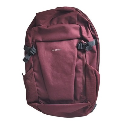 Quechua NH100 20L Backpack Unisex Burgundy Hiking Daypack Padded