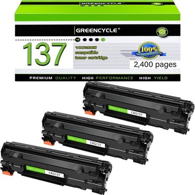 3PK CRG137 9435B001 BK Toner Cartridge for Canon 137 ImageClass MF212w MF229dw