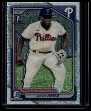 Jalvin Arias 2024 Bowman Chrome #BCP-226 Prospects 1st Mojo Refractors Phillies