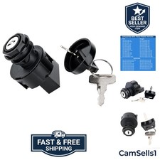 Ignition Key Switch 3 Position 6 Pins for 2001-2018 Polaris Ranger, RZR, Spor...