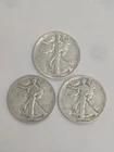 $1.50 Face 1935-P D & S Silver Walking Liberty Half Dollars 50C Denver San Fran