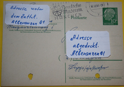 Ganzsache. DBP P31. Befördert von Schildesche/Bielefeld am 12.12.1956 (11.765)