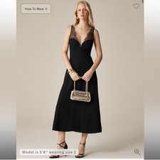 J.Crew Collection structured lace-trim dress 10