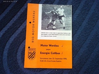 Programm Motor Werdau Energie Cottbus 78/79