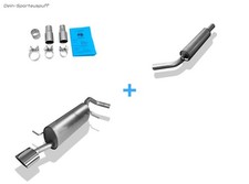 FOX Sportauspuffanlage ab Kat VW Polo 6R 1.4 GT u. GTI 140x90mm oval