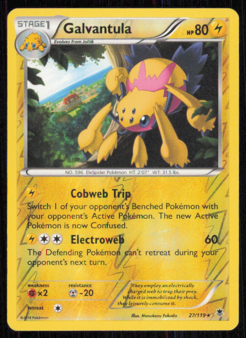Galvantula (XY Phantom Forces) 27/119 Holo Holo Rare Deck Exclusives Pokemon LP