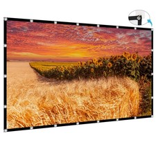 Projector Screen 200 inch, XINLEMY Large 4K HD 16:9 Foldable Portable Projection