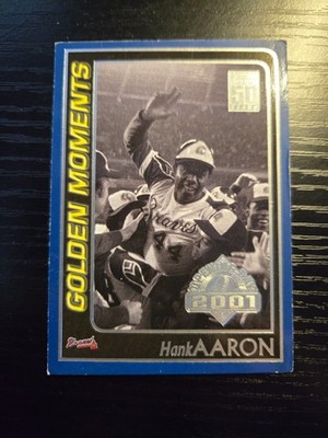 2001 Topps Opening Day #159 Hank Aaron Golden Moments Atlanta Braves, HOF
