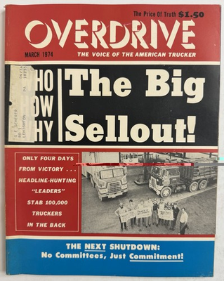 #ad Mar 1974 Overdrive Magazine Big Sellout Mack Advertising Truckers Truck Driver $38.95