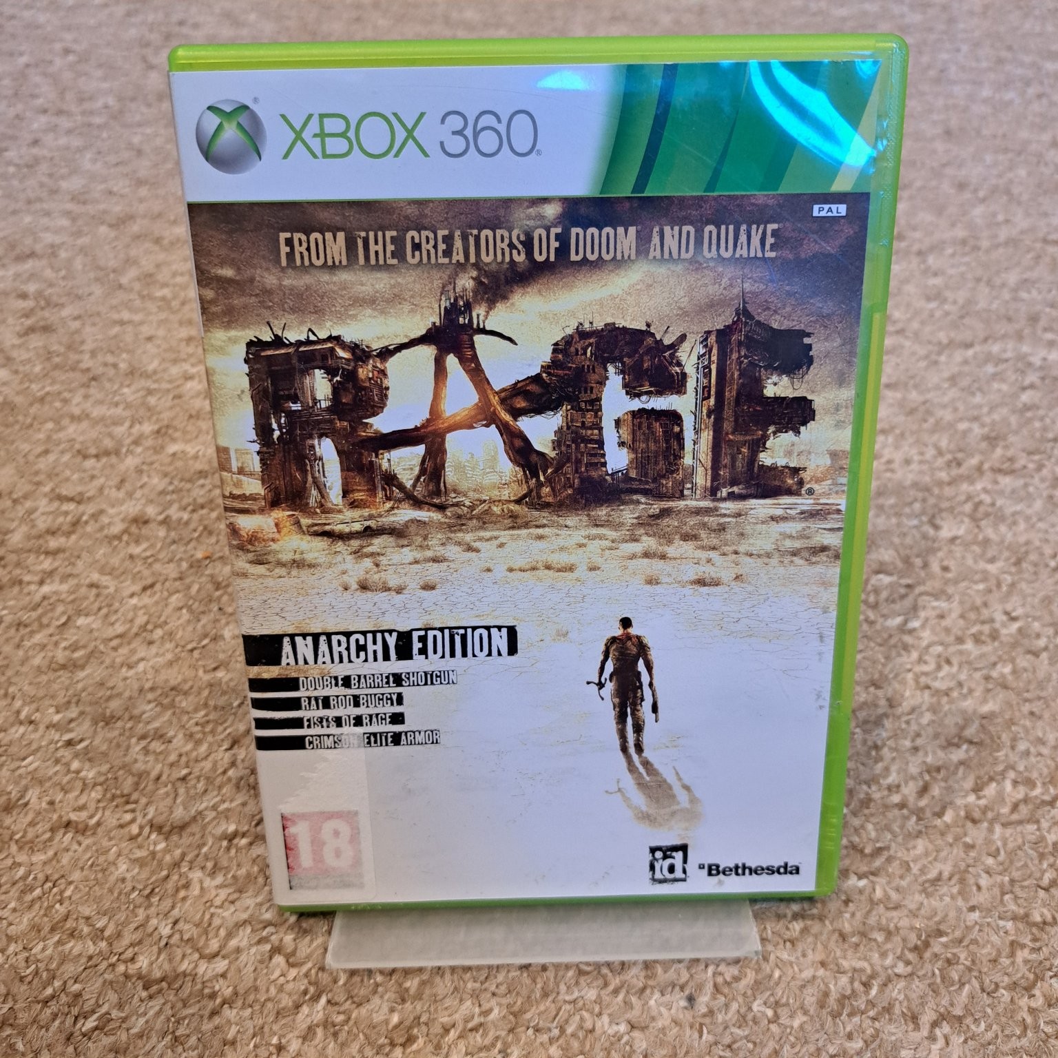 RAGE Anarchy Edition Xbox 360 Video Game FPS Multiplayer 3-Disc Set