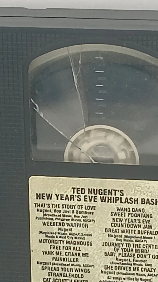 VTG VHS TED NUGENT New Year's Eve Whiplash Bash rock Concert Detroit Cobo Hall - Image 4 of 4