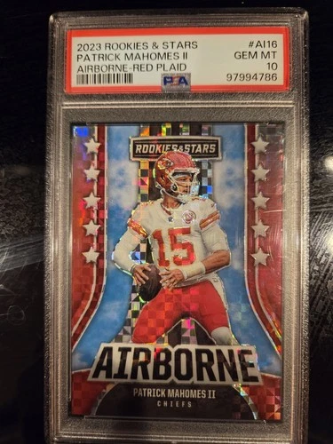 2023 Rookies & Stars (Patrick Mahomes) Airborne Red-Plaid PSA 10