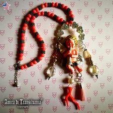 Baroque Luxury Jewelry Rococo Necklace Pendant Flake Jewellery Angel Coral Charm