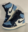 NIKE MENS SIZE 8.5 AIR JORDAN 1 RETRO HIGH UNC PATENT CD0461-401