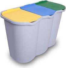 Bidone Raccolta Differenziata 80L 3 Scomparti