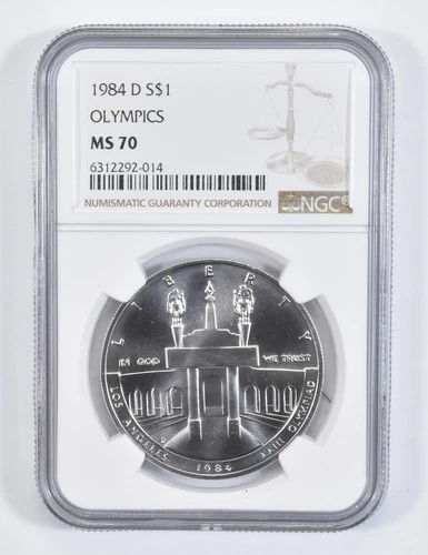 MS70 1984-D Olympic LA Olympiad Commemorative Silver Dollar NGC *2936