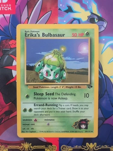 Erikia's Bulbasaur 39/132 Gym Heroes Pokemon Card MP