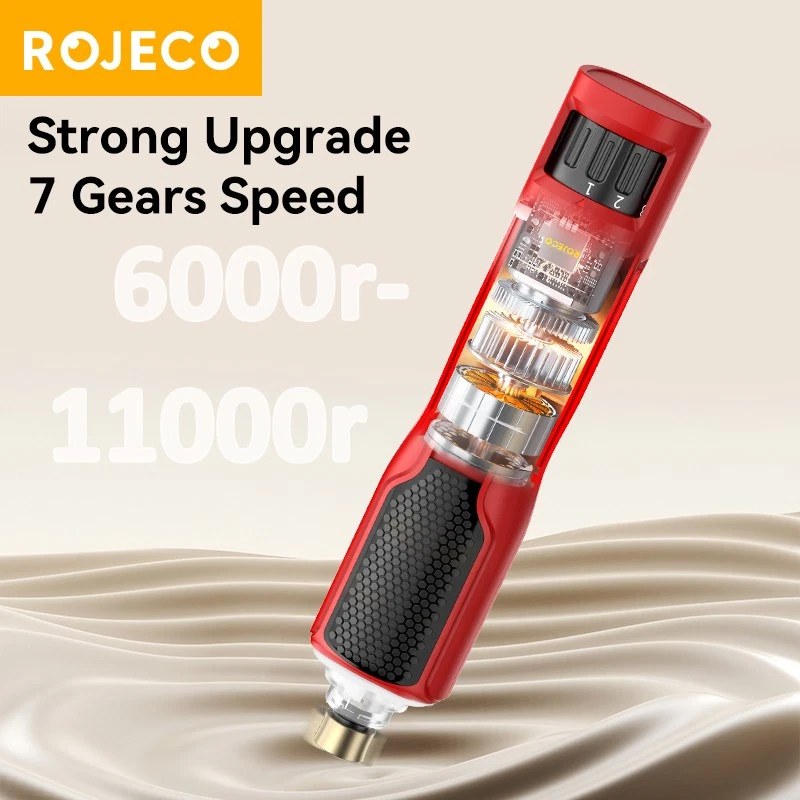 ROJECO Pet Electric Nail Grinder Rechargeable Dog Paw Grooming Nail Clipper LED