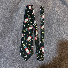 Tabasco Golf Bag Men's Neck Tie Golf Theme Silk Black 100% Silk Made In America
