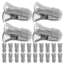 50 Pcs Clips Lanyard Id Holder Conference Name Tags Crafting Flat