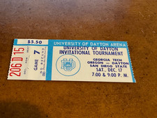 1977 Dayton Flyers Georgia Tech Yellowjackets Basketball Ticket Jim Paxson 12/17