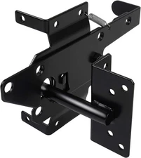 Gate Latches for Wooden Fences Heavy Duty Post Mount Automatic Gravity Black 