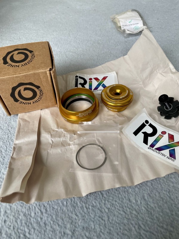 Industry Nine Irix EC 34 / 49 mm  Headset Complete  Gold Hope Chris king
