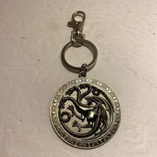 Game Of Thrones House of 3 Dragons  Keychain / Bag Clip NEW