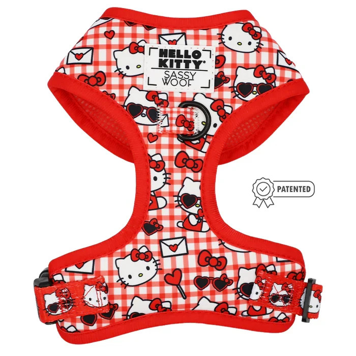 Sassy Woof Hello Kitty Classic Red Dog Harness - Size L - NEW