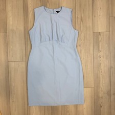 Ann Taylor Light Blue Sleeveless Empire Waist Sheath Dress 12 SU24 839773