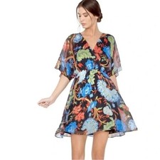 🆕 Alice + Olivia Cay Flutter Sleeve Mini Dress in Alder Floral Print