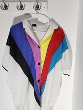 Vintage 1980s Rainbow Oversized Tshirt Dotti 80s Made In USA Size M
