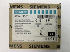 SIEMENS 5SY4 113-7 MINITURE CIRCUIT BREAKER 13AMP 230/400VAC 1POLE