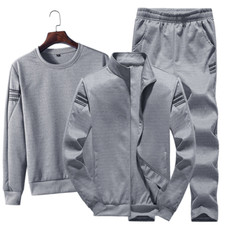 2023 Spring Men Tracksuit Set 3Pieces Set Sweatshirt Sweatpants Casual Men Set