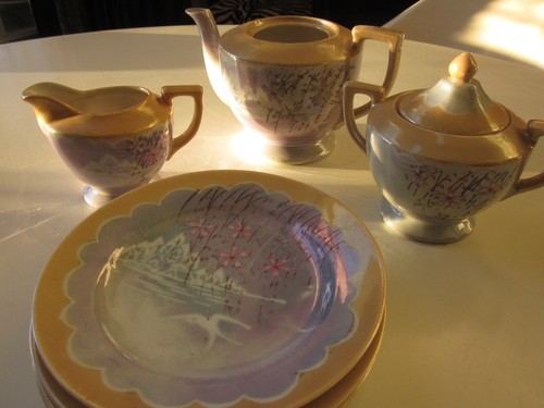 Lusterware Teeservice mit 4 Tellern Made in Japan - Bild 5 von 6