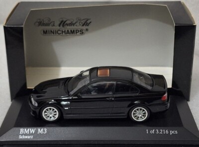 BMW M3 (e46) Coupe 2000 Black 1:43 Minichamps 431020020 EXTREMELY